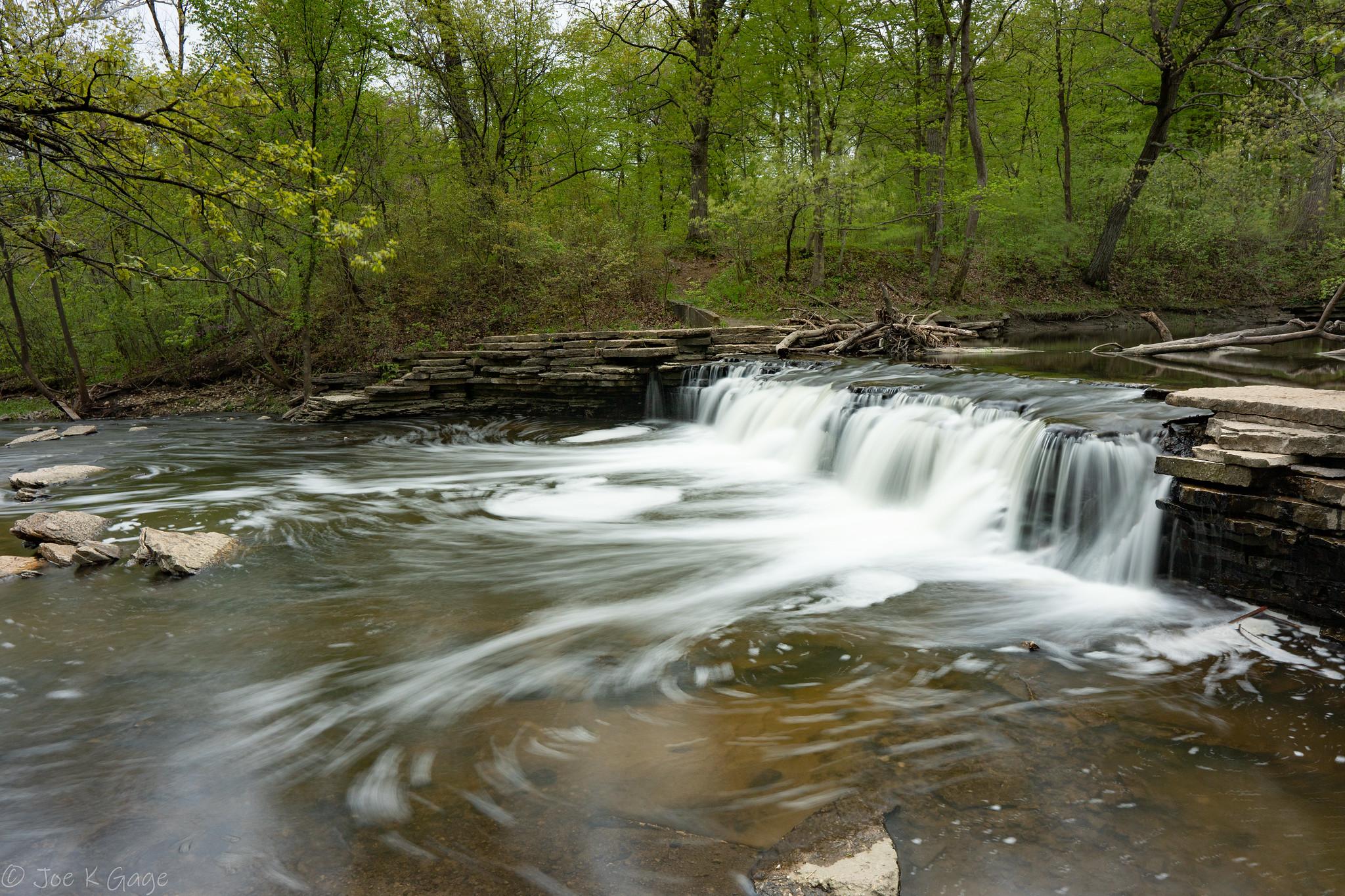 chicago illinois us glen waterfall forest preserve