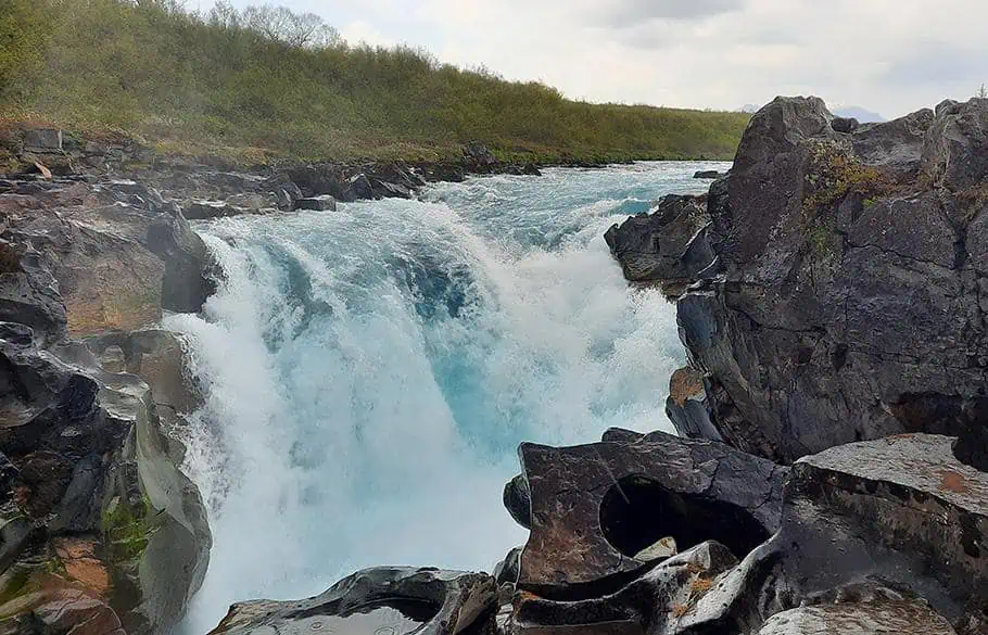 hlauptungufoss iceland waterfall