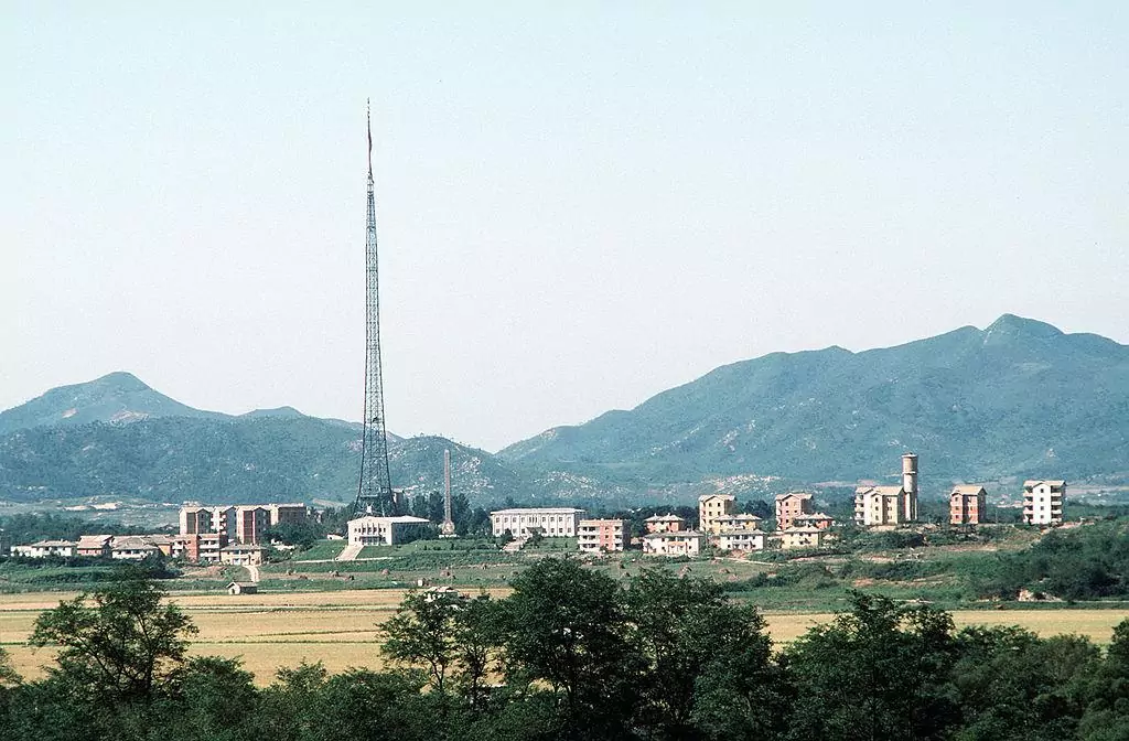 Kijong dong Panmunjom flagpole propaganda Peace Village North Korea DMZ 2