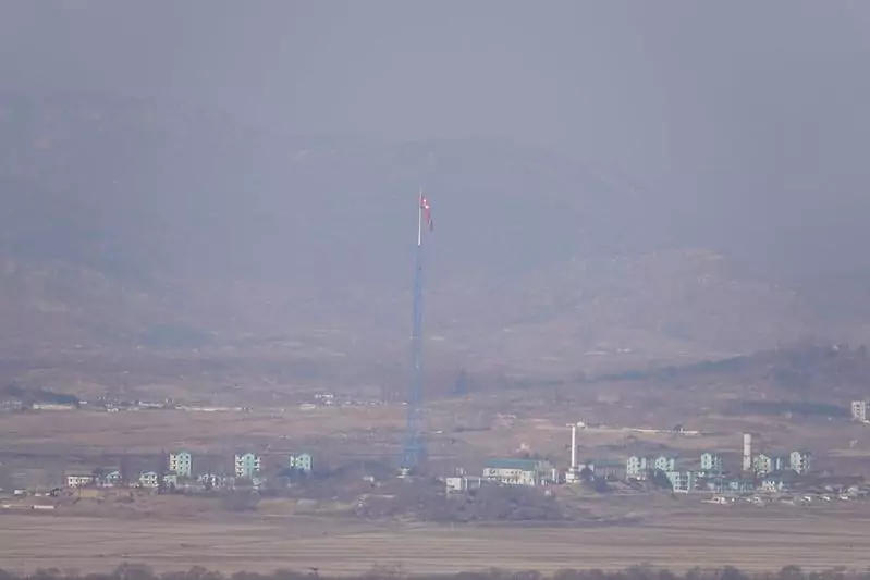 Kijong dong Panmunjom flagpole propaganda Peace Village North Korea DMZ 5