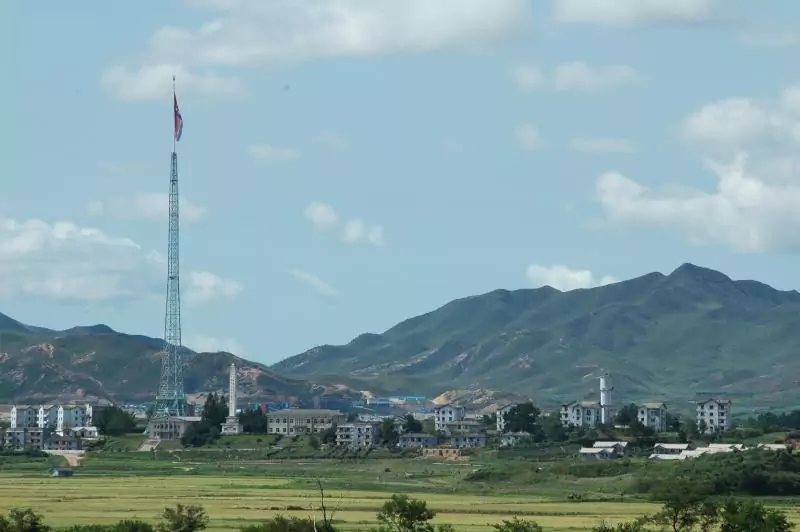 Kijong dong Panmunjom flagpole propaganda Peace Village North Korea DMZ 6