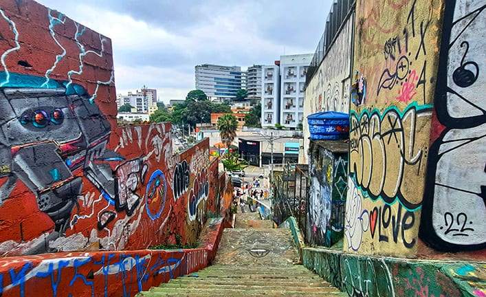 Escadaria do Patapio Sao Paulo Brazil mural graffiti Staircase 10