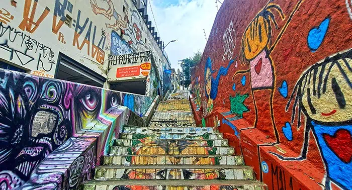 Escadaria do Patapio Sao Paulo Brazil mural graffiti Staircase 3