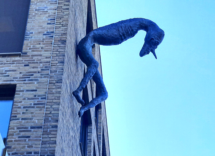 Kjopmannsgata Ung Kunst KUK Hanging Sculpture Trondheim Norway 2