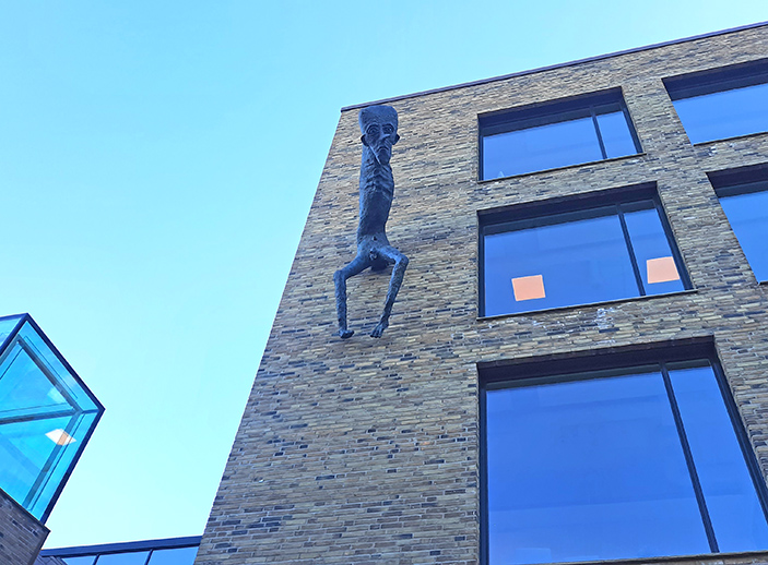 Kjopmannsgata Ung Kunst KUK Hanging Sculpture Trondheim Norway 4