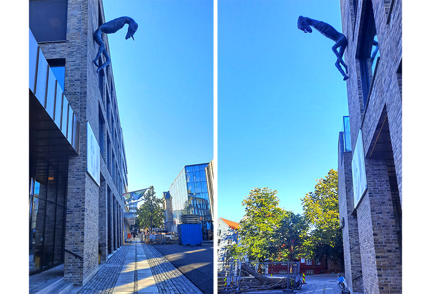 Kjopmannsgata Ung Kunst KUK Hanging Sculpture Trondheim Norway 5