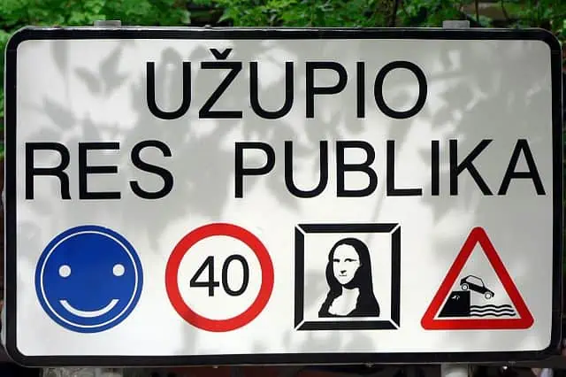 Uzupis Vilnius Uzupis sign