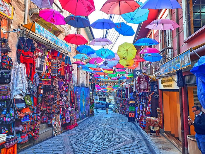 La Paz Umbrella Street Bolivia 12