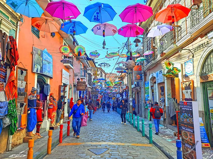 La Paz Umbrella Street Bolivia 5